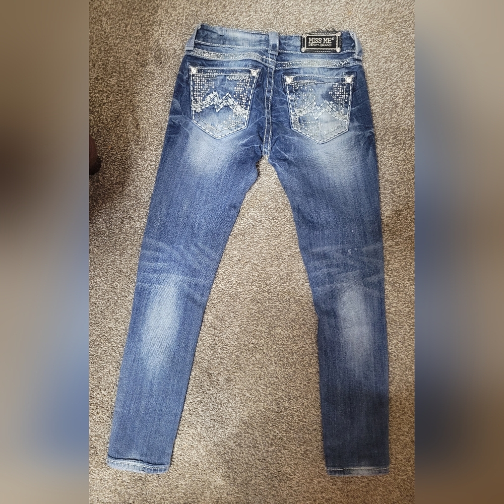 Womens Miss Me Jeanssize 25 Low Rise Embellished Pockets